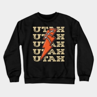 Funny Sports Utah Proud Name Basketball Classic Crewneck Sweatshirt